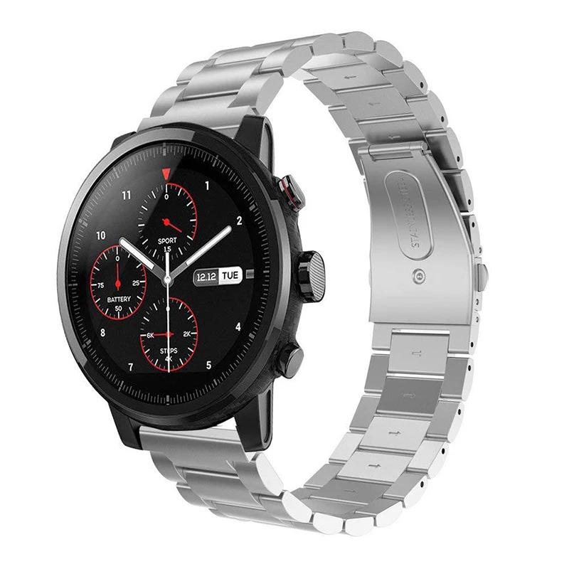 LETSGR Нержавеющая сталь браслет для HUAMI AMAZFIT STRATOS 2/2 s смарт часы 22 мм ремешок Amazfit