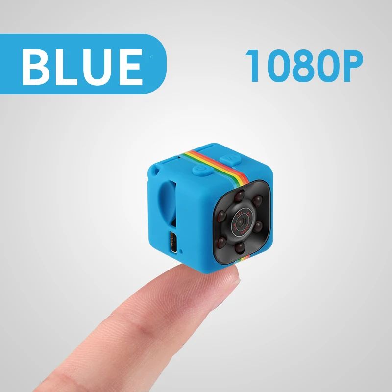 Blue 1080P SQ11 480 P/1080 P мини-камера Espia Oculta Micro Video Gizli Kamera Small DV DVR Pocket Camaras HD Body Cam с поддержкой скрытой карты TF - Цвет: Blue 1080P