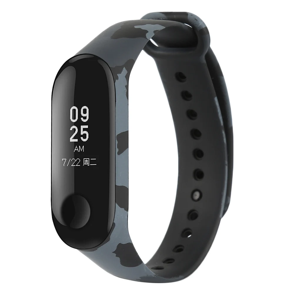 Камуфляжный браслет для Xiaomi mi Band 3 сменный силиконовый смарт-браслета аксессуары