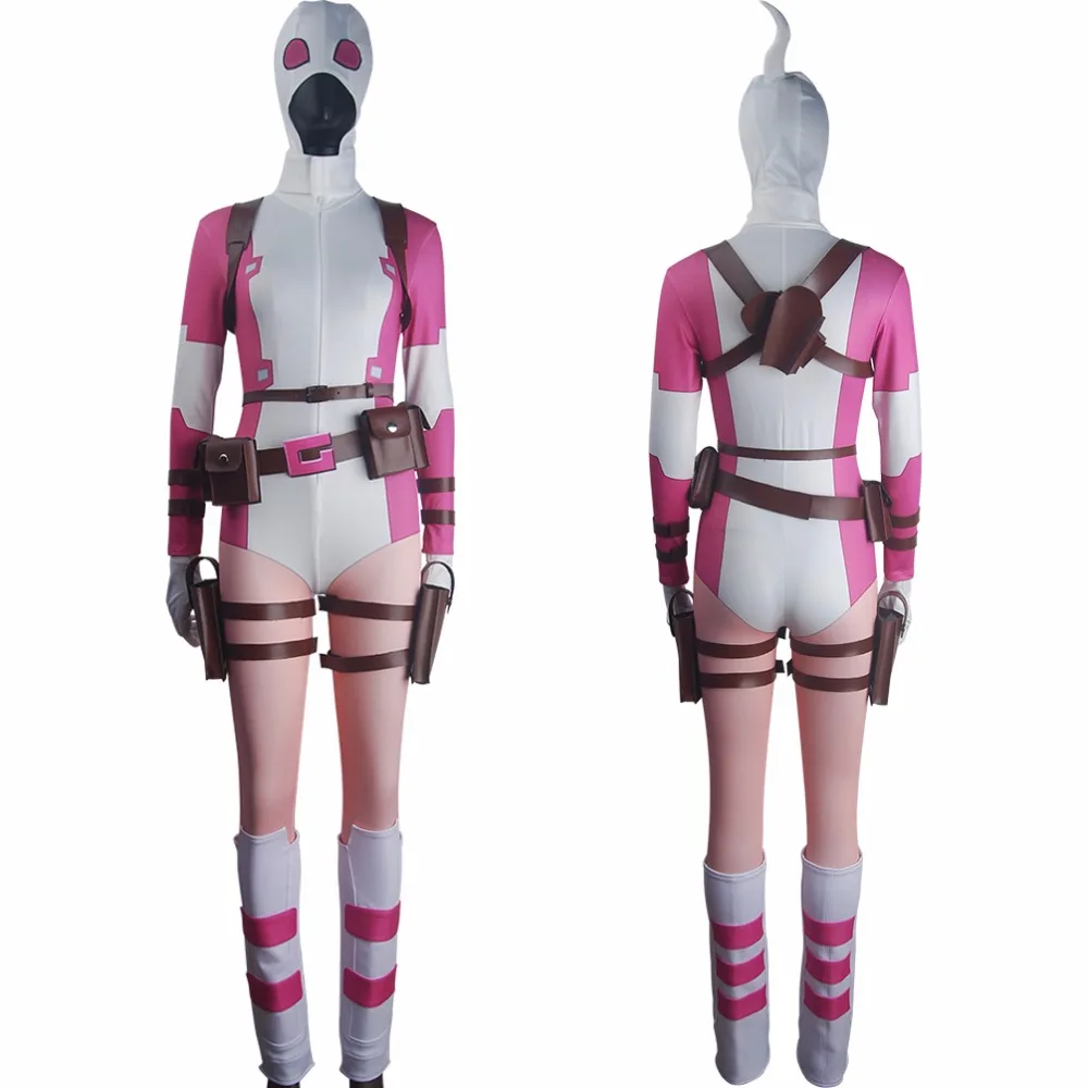 Женский X Men Дэдпул гвенпул Гвен Стейси костюм для косплея полный комплект на