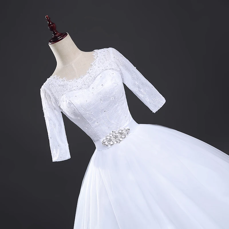 Fansmile Vestido de Noiva кружевное бальное свадебное платье размера плюс свадебные платья Robe de Mariage FSM-013F
