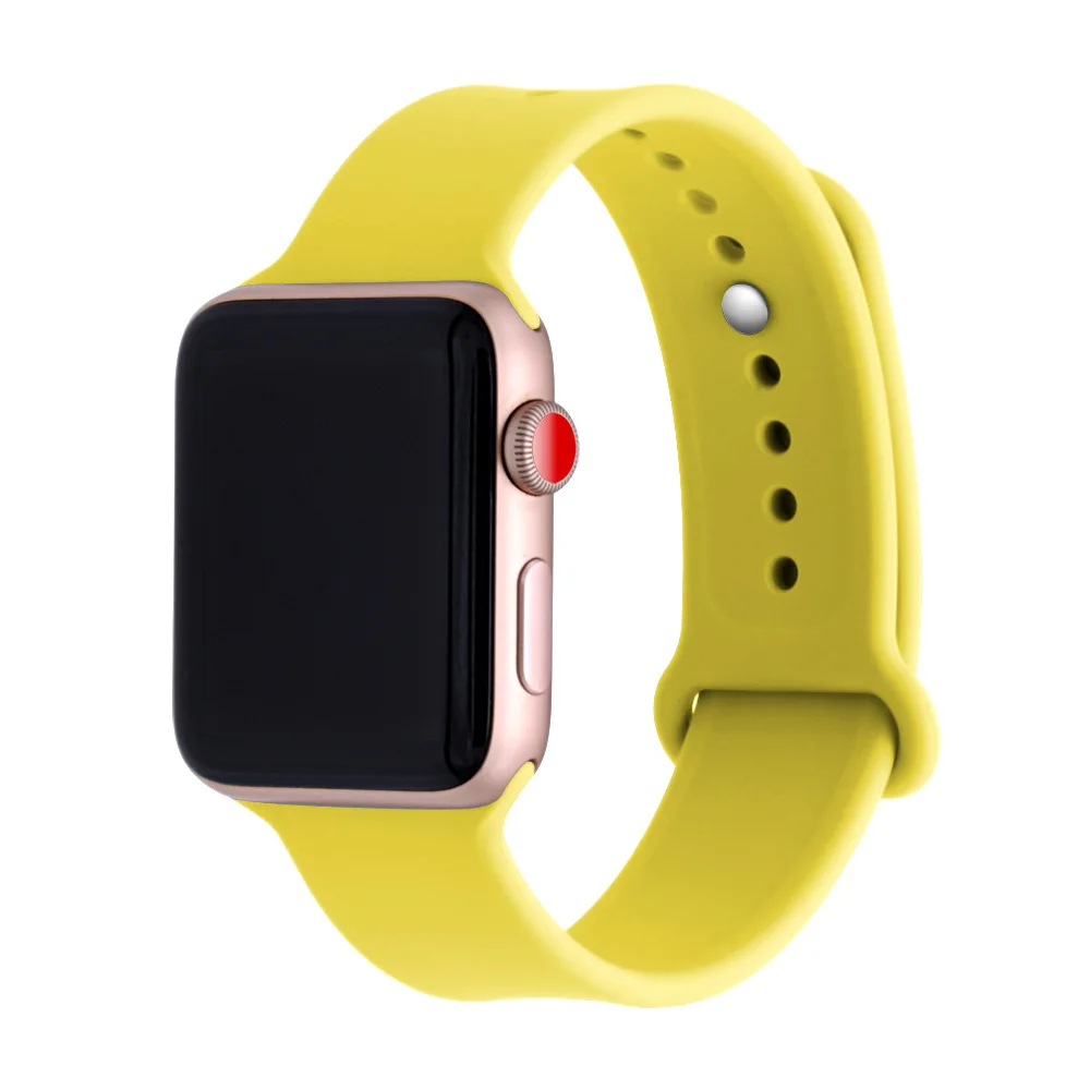Ремешок для iWatch 38 мм 4 44 мм серия 4 3 2 1 ремешок силиконовый браслет для Apple Watch 42 мм 40 мм силиконовые женские ремни