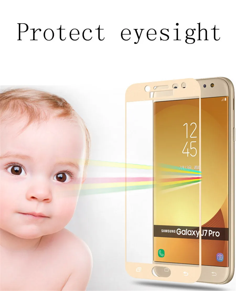 Для samsung Galaxy J5 J3 J7 2017 Стекло полное покрытие закаленное для Pro с уровнем твердости 9