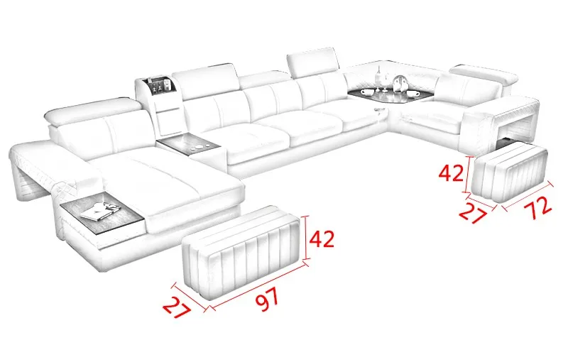 Диван для гостиной, настоящая кожа, диваны, салон, диван, слоеный, asiento, muebles de sala, канапе, Отопление, холодный и теплый холодильник, USB L