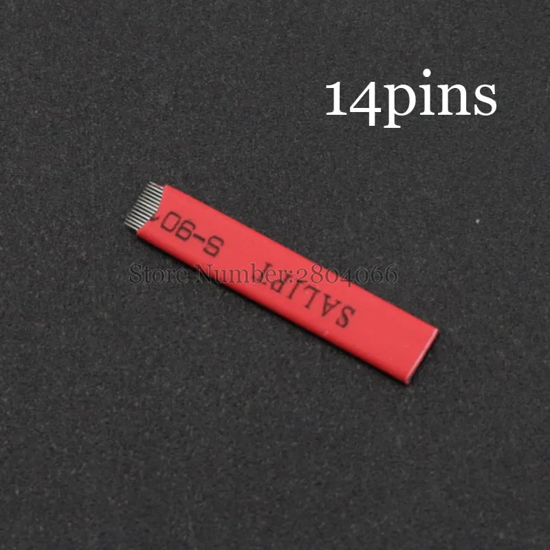 30 шт. плоская игла для тату 14 Pin полуперманентное лезвие макияжа ручного тумана