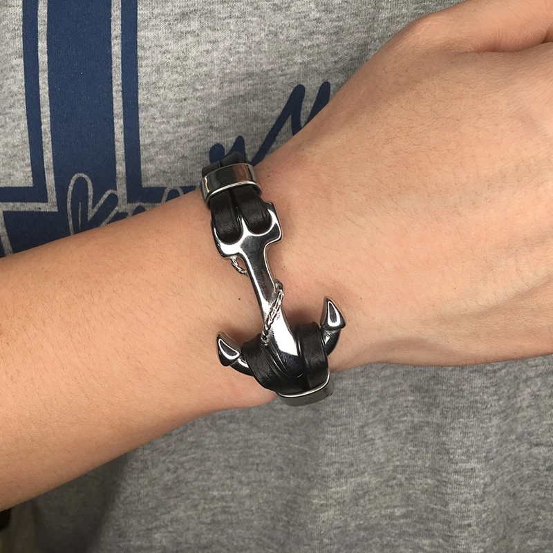 Модные ювелирные изделия мужские Многослойные браслеты из нержавеющей стали с