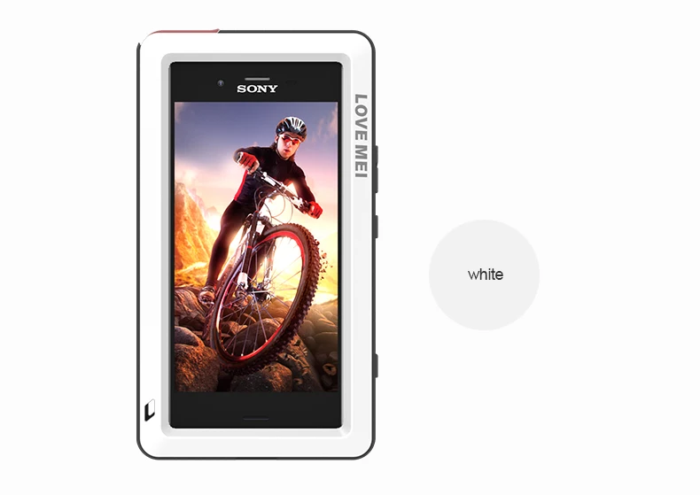 white Пленка подарок Love Mei Водонепроницаемый чехол для sony Xperia XZ1 XZ1 компактный Жесткий противоударный Алюминий Капа для sony XZ1 Защитная крышка - Цвет: white