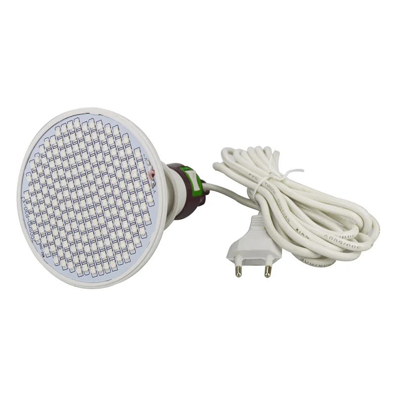 EU Plug with Bulb 200 светодиодный светильник для выращивания растений, лампочки, адаптер питания переменного тока, держатель для выращивания цветов, для комнатной теплицы, для рассады, Гидросистема - Испускаемый цвет: EU Plug with Bulb