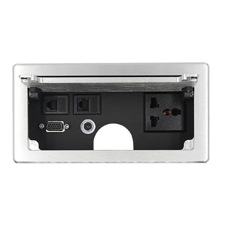 L0780 алюминиевый сплав матовый desktop гнездо офис Флип с кистью мультимедийный