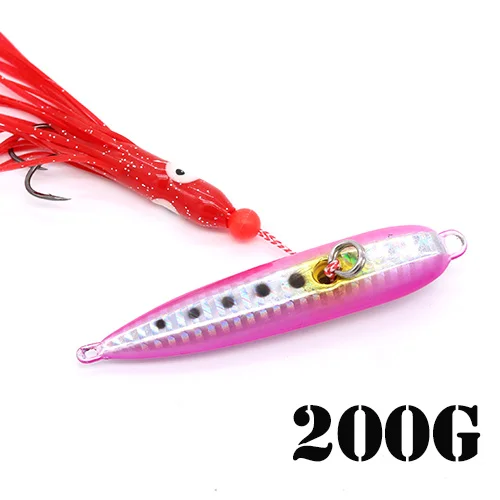 C 200g Inchiku дергающаяся приманка, 120g 150g 180 г 200 на корабль, вялая блесна, Металическая дергающаяся Осьминог Assist, крючки, станок и королевской рыбы Snappers коньки - Цвет: C 200g