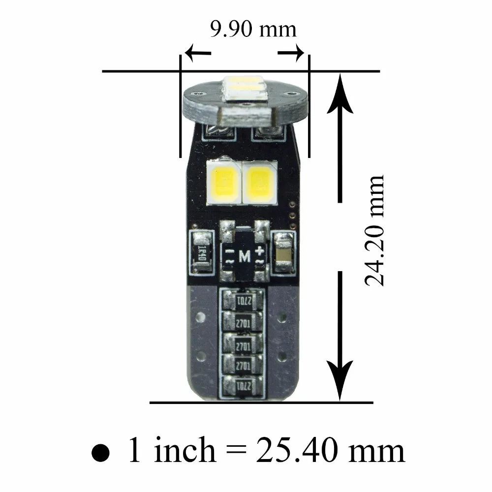 PA светодиодный 4 шт. x T10 W5W 2835 6 SMD СВЕТОДИОДНЫЙ фонарь для багажа на дверь вежливая