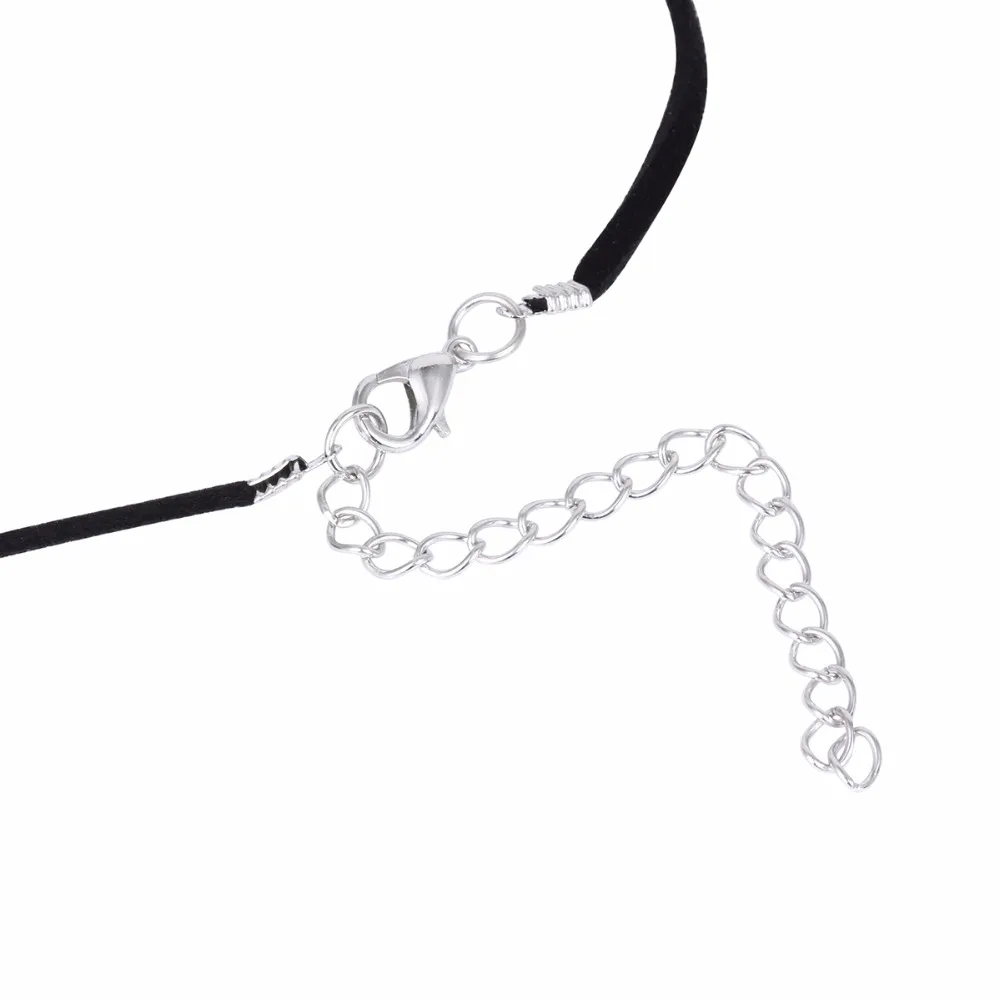 Новые модные ювелирные изделия Чокер Синий бисера ожерелья и подвески бархат