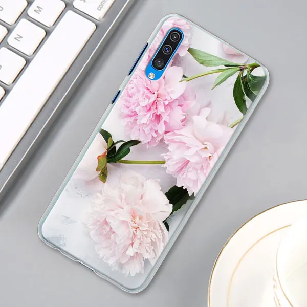07 Цвет: розовый, пионы чехол КРЫШКА ДЛЯ samsung Galaxy A30 A40 A50 A70 A6 A8 плюс A7 A9 M30 чехол для телефона Coque - Color: 07