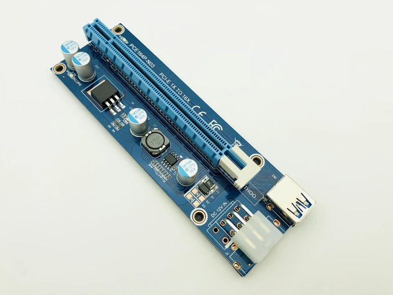 Карта расширения PCIe PCI-E PCI Express 008C для ПК Райзер с 1x на 16x USB 3 0 кабель передачи