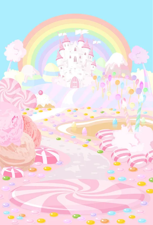 Sensfun фон для фотосъемки девочек Радужный замок Candyland Розовый С Днем Рождения Вечеринка Детский душ фоны 5x7ft винил