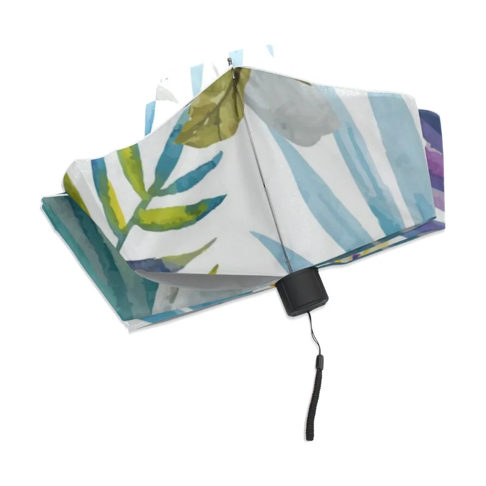 Зонты женские с тропическим листьем полностью Автоматические Складные уличные