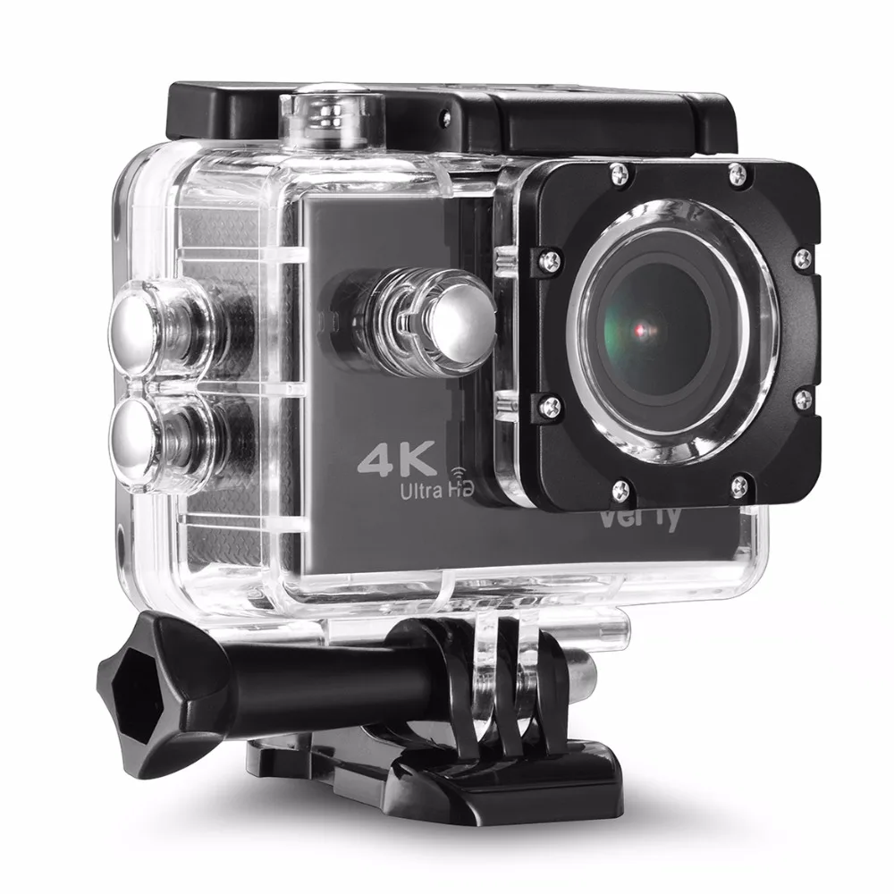 VeFly 2,0 дюймов экран Wifi 1080P 4K водонепроницаемая Спортивная Экшн-камера, черная портативная Спортивная камера 16 МП Go Pro Набор аксессуаров чехол