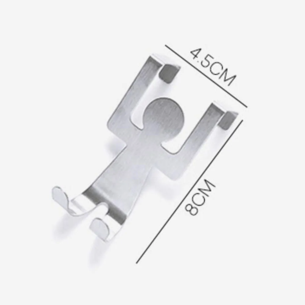

2pc/Set Space Lovely No Trace Humanoid Door Back Hooks Hanging Hooks Storage Hook for Home Bedroom Kitchen For Kitchen 65gA