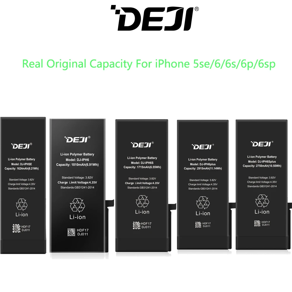 Фото Аккумулятор DEJI для iPhone 5se/6/6s/6p/6sp с набором инструментов, оригинальная литиевая батарея реальной емкости, замена 0 циклов №2