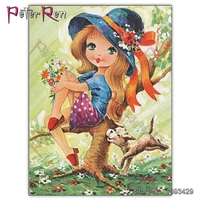 peter ren diamond art painting cartoon girl full drill embroidery mosaic cross stitch handmade arts and crafts animated pictures