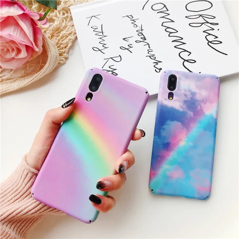 Жесткий чехол LANCHE для телефона Huawei P Smart, мраморный чехол для телефона Huawei P20 Lite Mate 20 Pro, чехол для Honor 10 lite