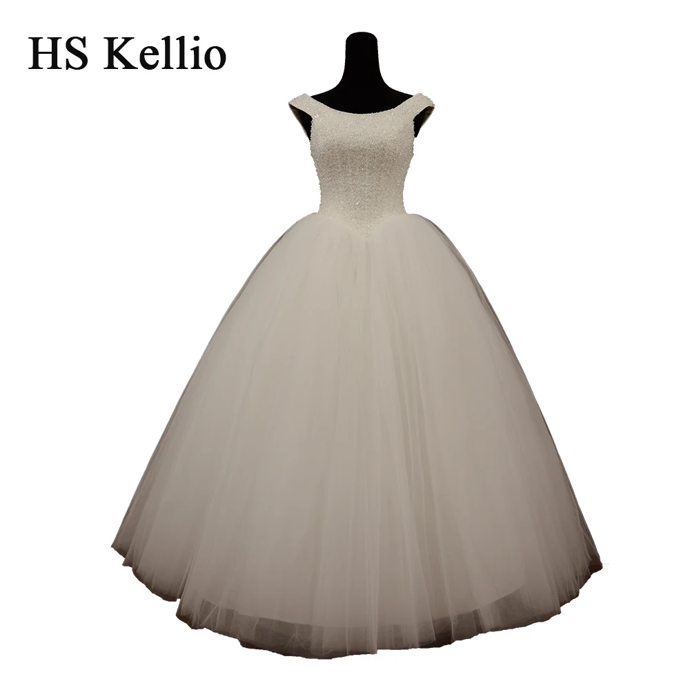 

HS Kellio с открытыми плечами шикарное расшитое бисером свадебное платье 2019 Vestido De Novias Принцесса Свадебные платья бальное платье