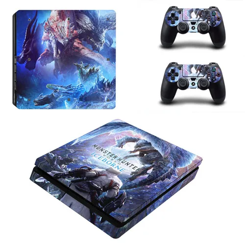 Monster Hunter World Iceborne PS4 тонкий стикер кожи для playstation 4 консоль и контроллеры PS4 тонкий стикер кожи наклейка - Цвет: YSP4S-3610