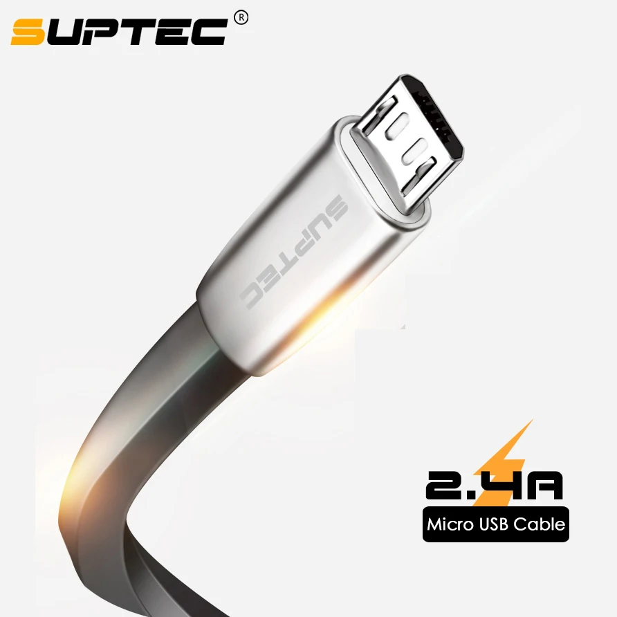 SUPTEC цинковый сплав Micro USB кабель для samsung Xiaomi huawei Android телефон, быстрая зарядка USB кабель синхронизации данных зарядное устройство шнур 2 м