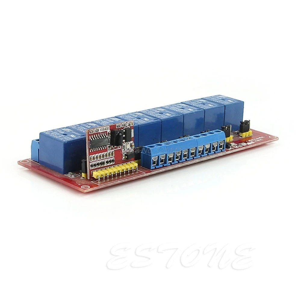 1 PC For Multi-function Infrared Remote Control 8-Channel Relay Module 12V Bidirectional Electronics Stocks Dropship | Электронные