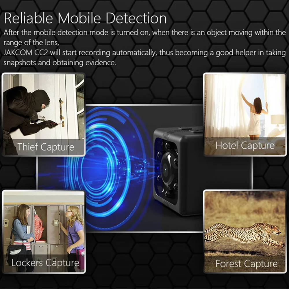 JAKCOM CC2, умная компактная камера, горячая распродажа, мини-камера, FULL HD 1080 P, Мини карманный видеорегистратор, ночное видение, широкий угол обзора