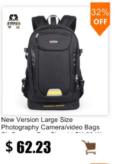 Shockproof Photography Padded DSLR Backpack Student Camera Video Bag for Nikon Canon Sony DSLR Camera Lens Accessories