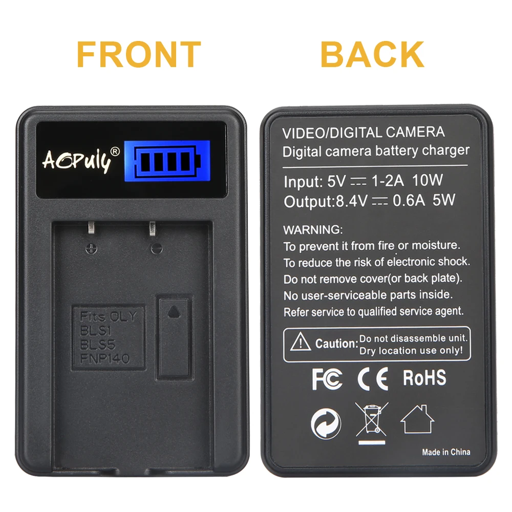 AOPULY PS-BLS1 PS BLS1 LCD USB зарядное устройство для Olympus PEN E-PL1 E-PM1 EP3 EPL3 Evolt E-420 E-620 E-450 E-400