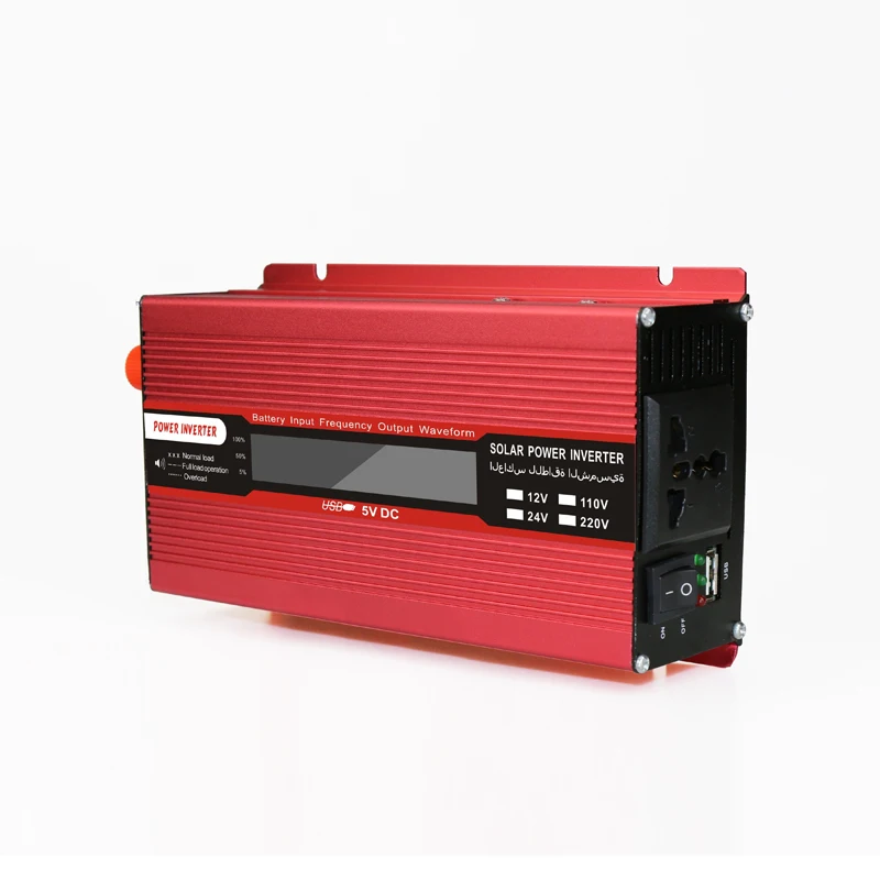 Фото Цифровой дисплей 1000W DC 12V к AC 220V портативный автомобильный инвертор зарядное Цифровой дисплей 1000W DC 12V к AC 220V портативный автомобильный инвертор зарядное
