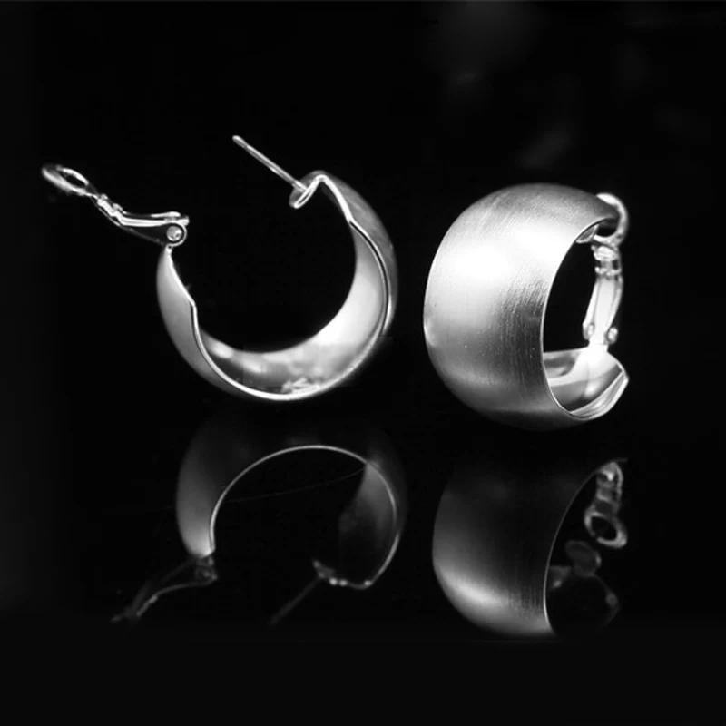 MOONROCY Прямая модные ювелирные изделия розовое золото цвет серебрянный простой Винтажные серьги слуховой аппарат для женщин девушек Подарок