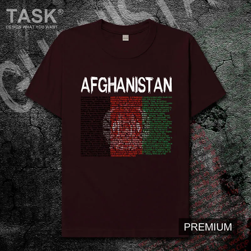 Afghan AFG Мужская футболка Новые Топы футболка с коротким рукавом Одежда Толстовка национальная команда страна Летняя мода Новинка - Цвет: 021-Maroon