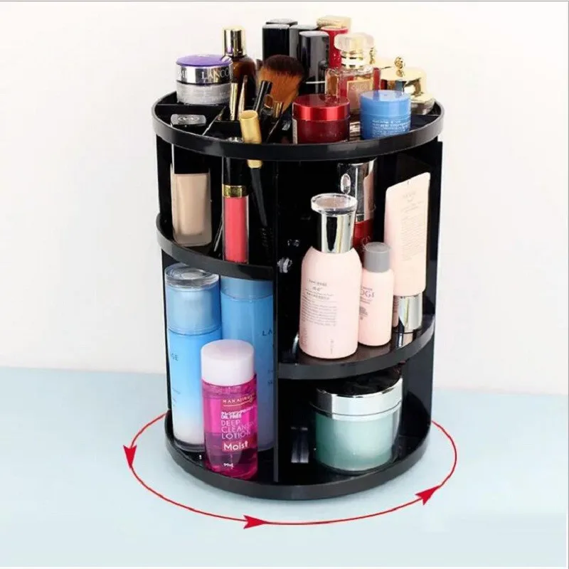 

Storage Holders & Racks Plastic Acrylic 360-degre Storage Rack Organizer Box Brush Holder Jewelry Organizer Case Storage Box