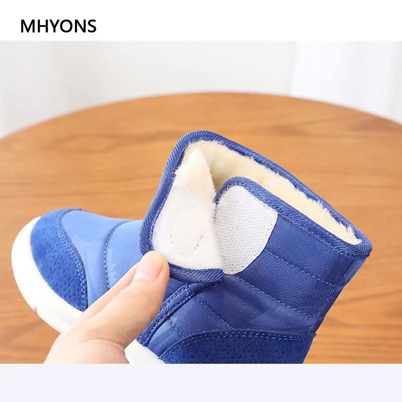 MHYONS/2018 новые ботинки для девочек детские зимние Детская водонепроницаемая обувь
