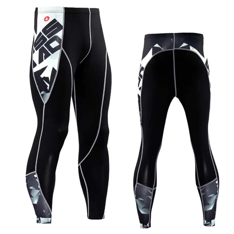 Мужские компрессионные колготки леггинсы для бега тренажерного зала тренировок