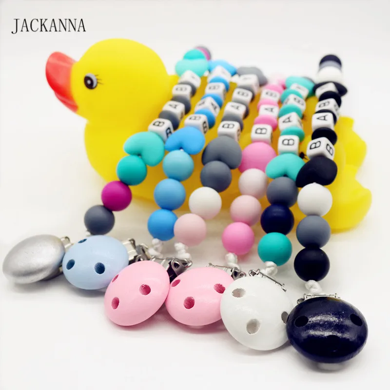 Персонализированная цепочка для детской соски Детские пустышки зажимы