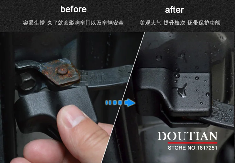 4 шт./компл. 3D ABS хромированные автомобильные чехлы Защитная крышка стопора двери