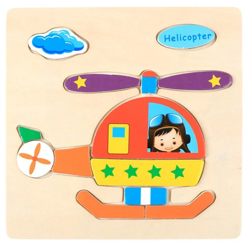 1 шт. деревянная головоломка трехмерная красочная образовательная Игрушка