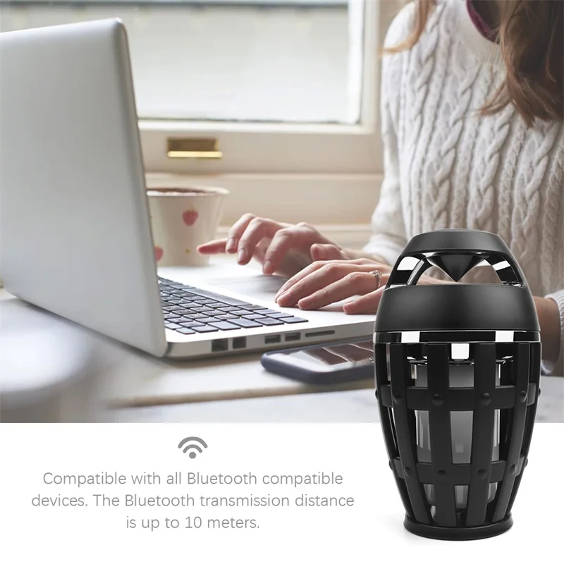 FELYBY Горячая пламя атмосферная лампа беспроводной bluetooth динамик портативный