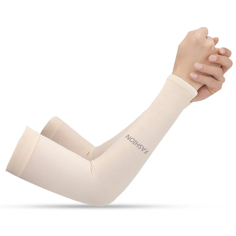 No Thumb Hole Skin GOBYGO 1 пара, рукава для рук, рукава для льда, гетры, летние спортивные, защита от ультрафиолетовых лучей, бег, Велоспорт, вождение, светоотражающий солнцезащитный ремешок - Цвет: No Thumb Hole Skin