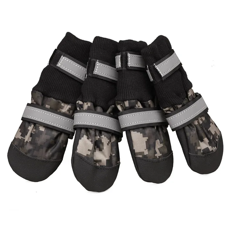 Camo green Водонепроницаемая обувь для животных для больших собак; светоотражающие ботинки для больших собак - Цвет: Camo green