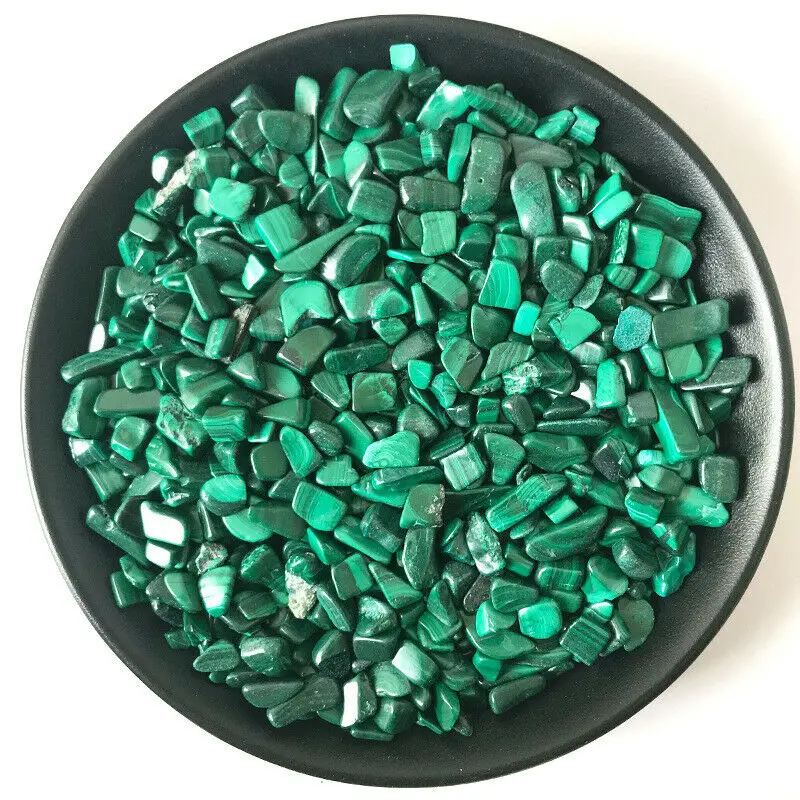 

100g Natural Malachite Gravel Bulk Tumbled Stones Crystal Healing Reiki