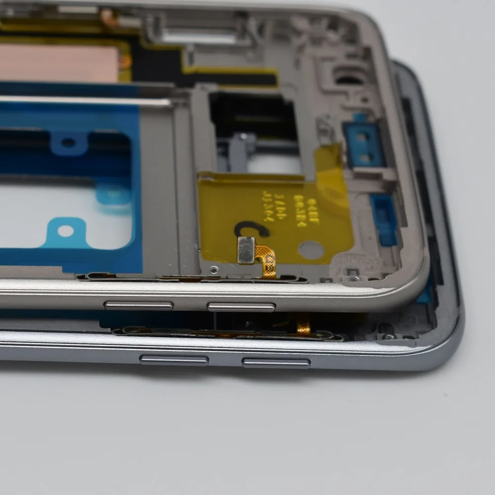 Original White Blue Gold Middle Frame Housing Bezel Chassis with Side Key For Samsung Galaxy S7 Edge G935 G935F | Мобильные телефоны