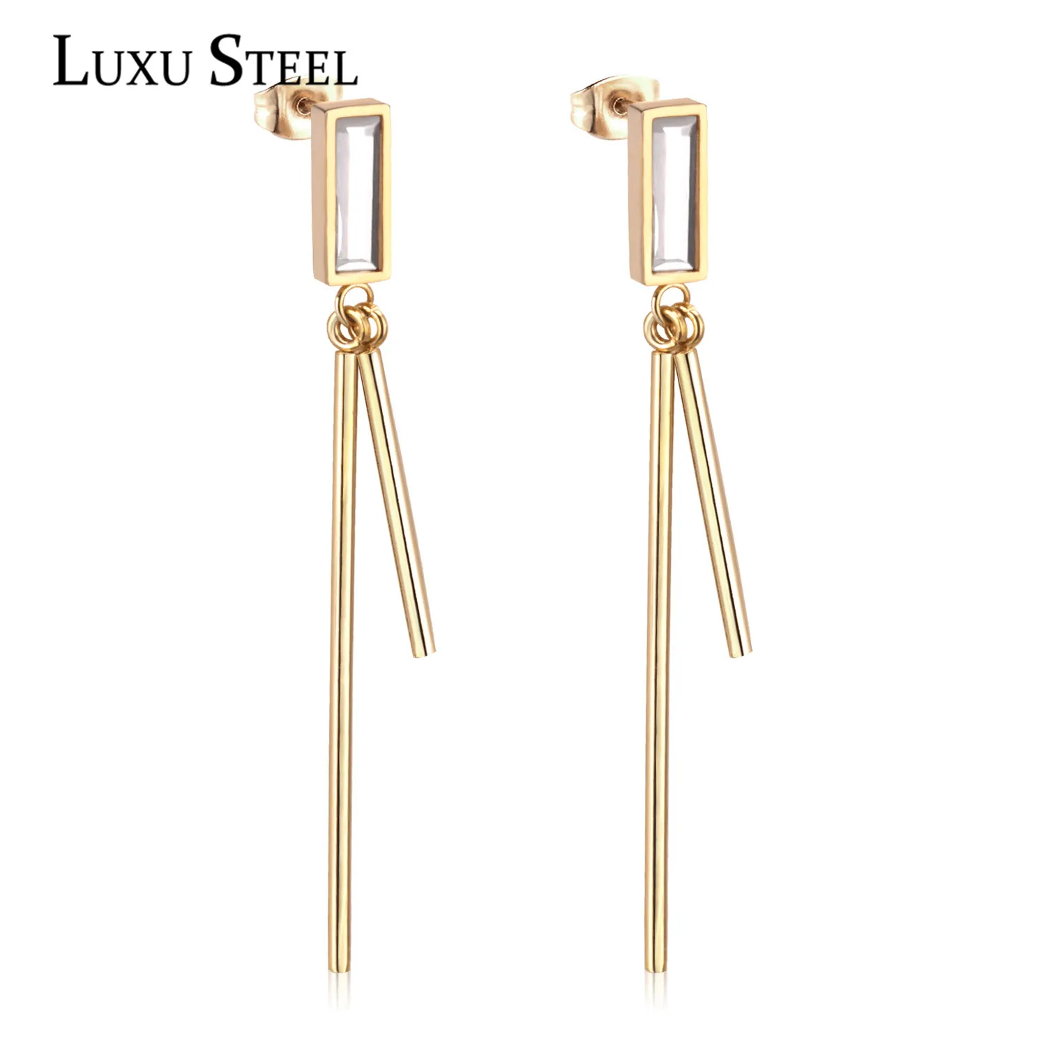 Длинные висячие серьги LUXUSTEEL с кисточками модные ювелирные изделия из