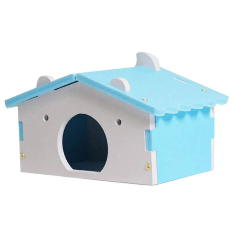 SMARTPET Cute Bear Wooden Hamster Creative House for Climb Cage Eco-Friendly Syrian Small Pet Rat Mouse Hut | Дом и сад