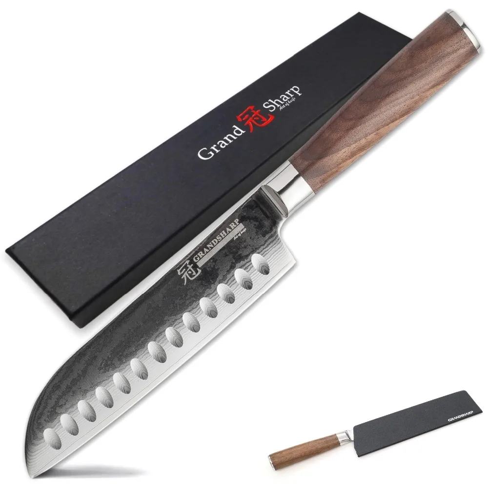 GRANDSHARP дамасский стальной нож 67 слоев японская Дамасская сталь японский кухонный