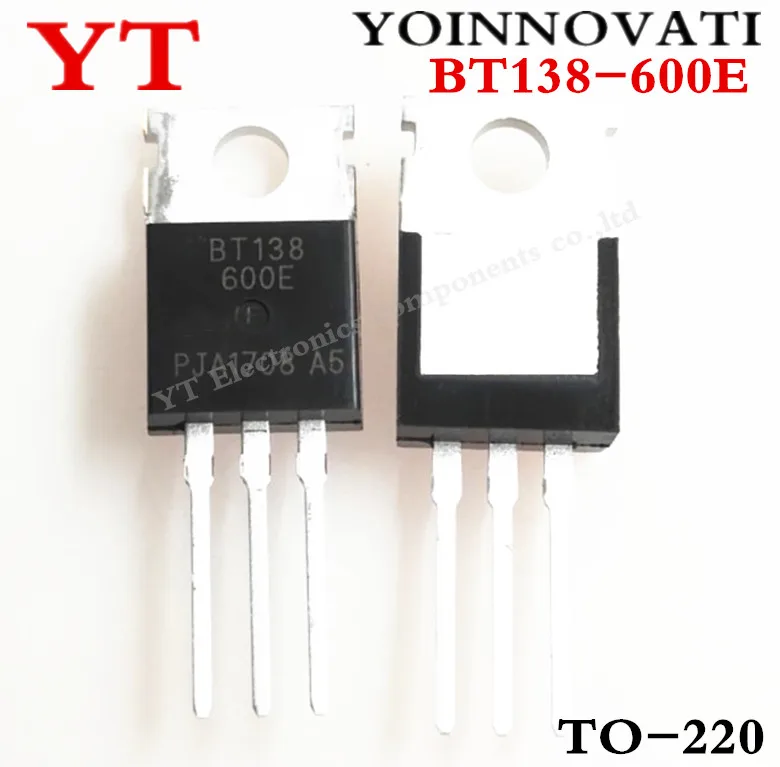 10 шт./лот BT138-600E BT138 TRIAC SENS GATE 600V 12A TO-220 IC лучшее качество | Электронные компоненты и